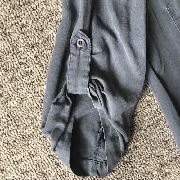 Anthropologie size xs denim affect blue button up tunic - Picture 3 of 5